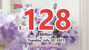 肯塔基州有一名玩家赢得了100万美元；Mega Millions的奖金上升到1.28亿美元。